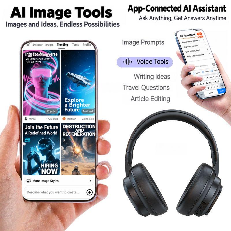 Touchscreen Wireless Over-Ear Headphones