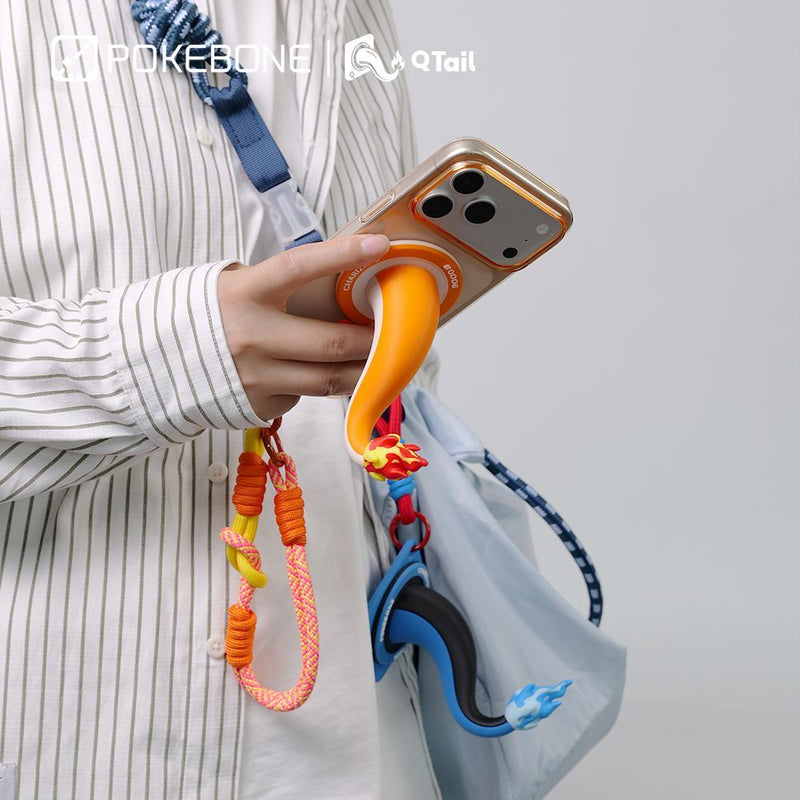 Pokemon Charizard Tail Magnetic Phone Stand — Blue & Orange