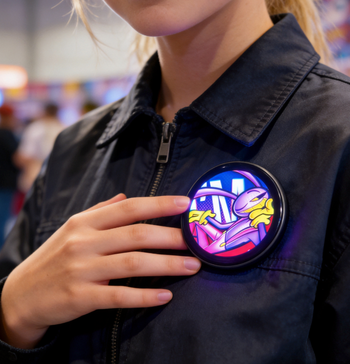 LED Anime Badge Pin for Itabags & Con Fits