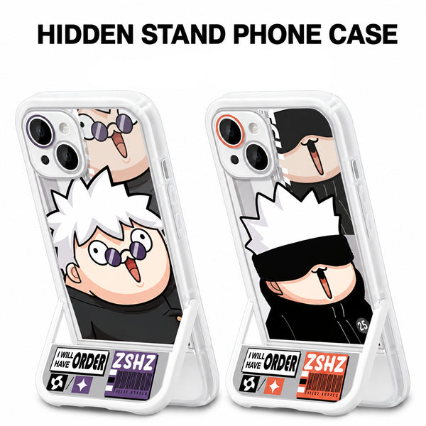 Jujutsu Kaisen Chibi Phone Case — Hidden Kickstand Soft Silicone Case