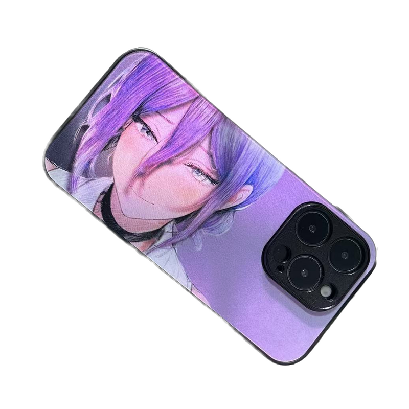 Purple Reze Bright Gaze lenticular phone case on a white background