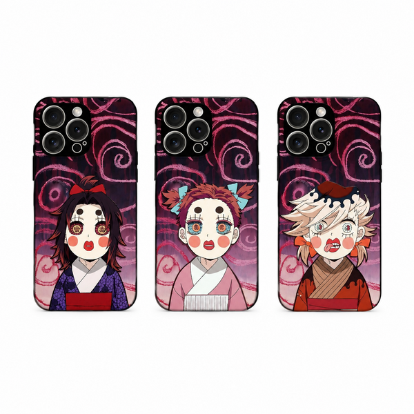 Demon Slayer Upper Moons Lenticular Phone Case on a white background