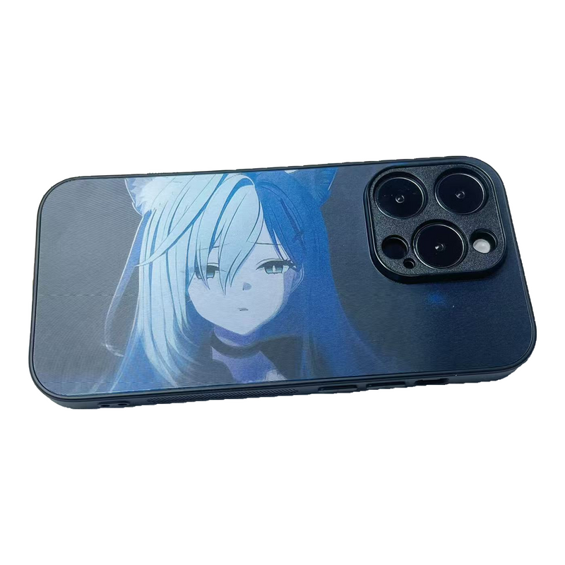 Blue Archive Shiroko Sunaookami Lenticular Phone Case — full product on white background