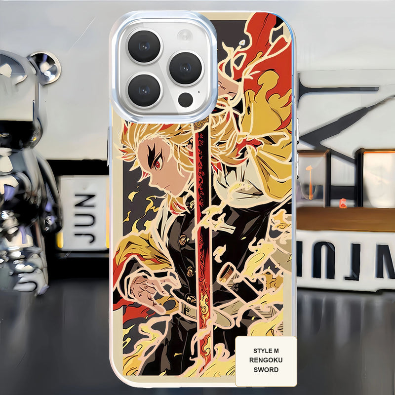 Demon Slayer aurora gold phone case — Kyojuro Rengoku — Sword