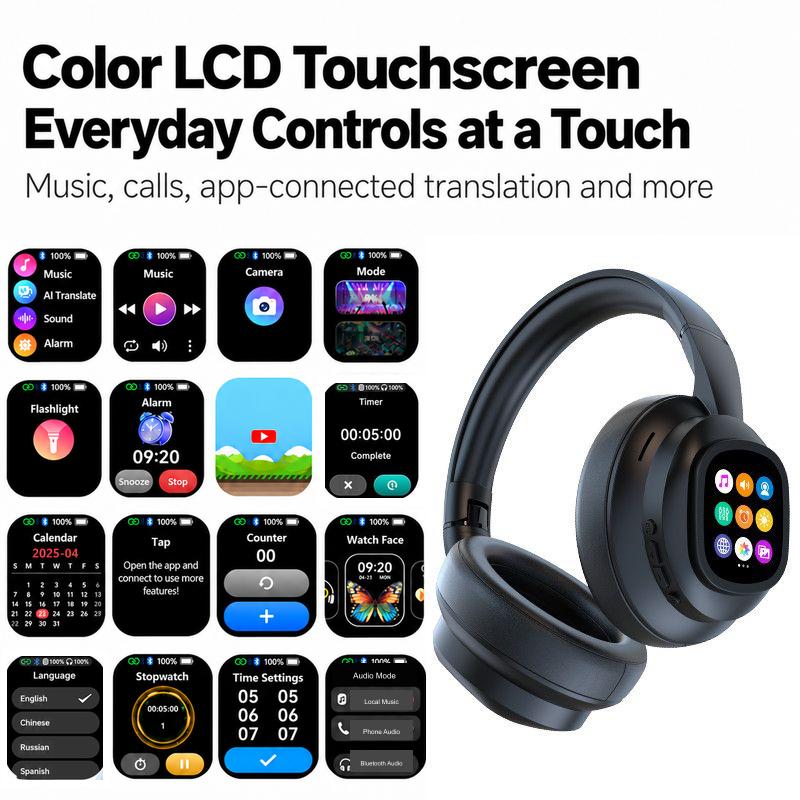 Touchscreen Wireless Over-Ear Headphones
