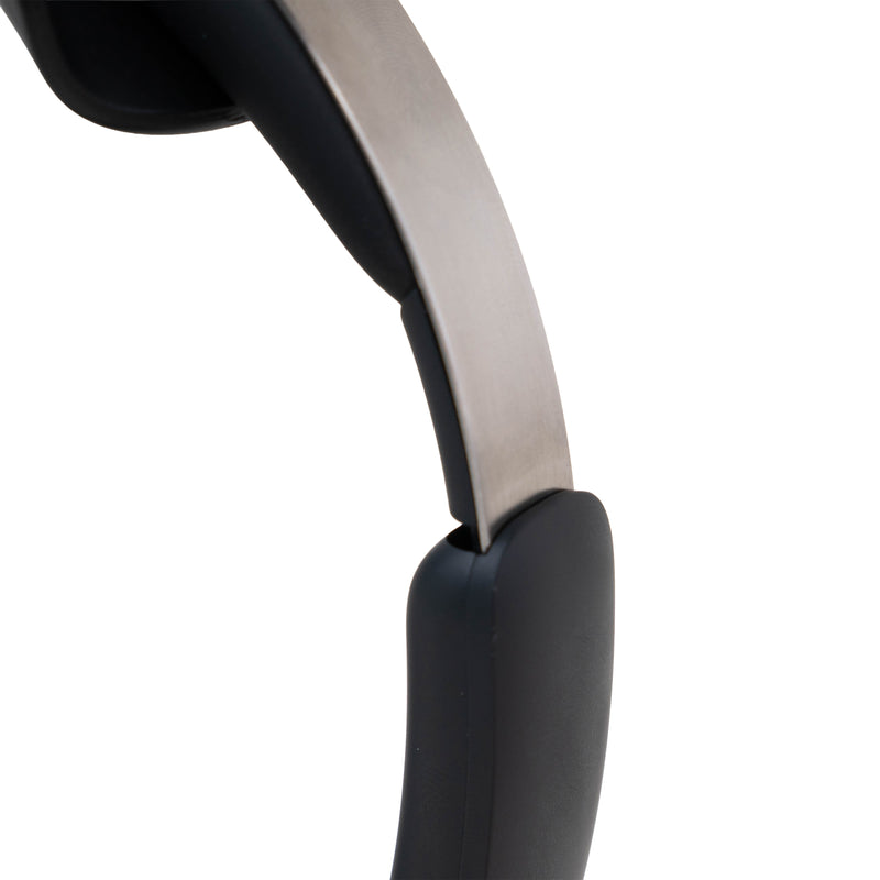 Black Custom Anime Display Headphones, metal headband adjustment detail
