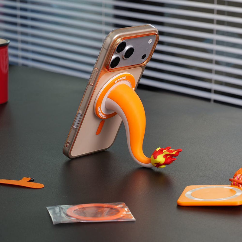 Pokemon Charizard Tail Magnetic Phone Stand — Blue & Orange