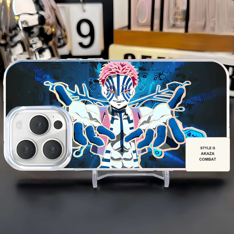 Demon Slayer aurora gold phone case — Akaza — Combat
