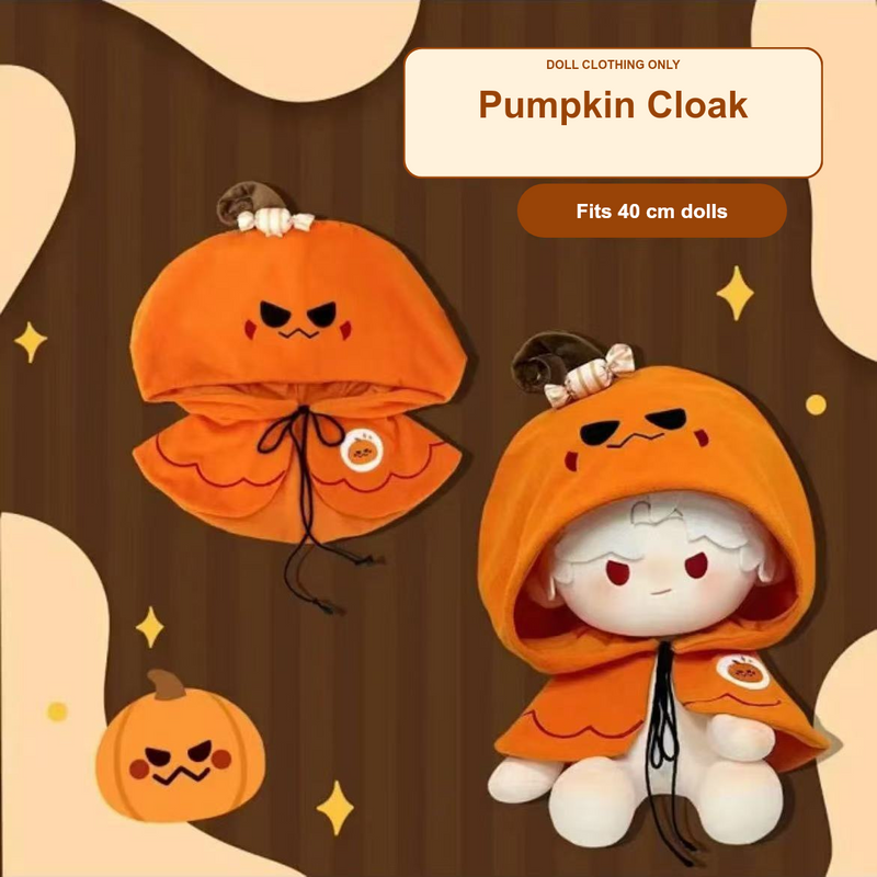 Pumpkin orange cloak for 40 cm dolls; doll clothing only