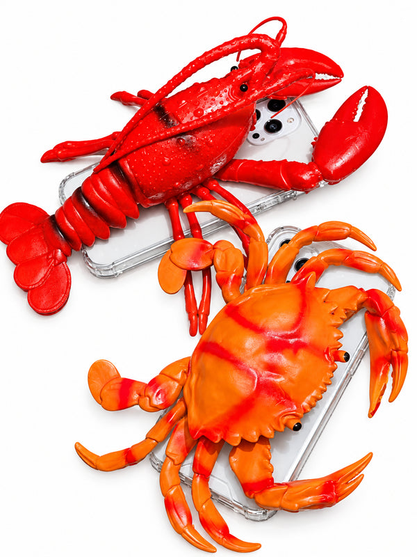 3D Lobster & Crab Novelty Phone Case — 2 Designs on a pure white background