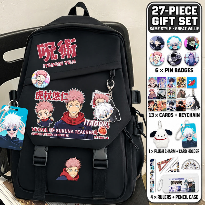 Jujutsu Kaisen Backpack — Large-Capacity School Bag with Accessory Set — product image 2