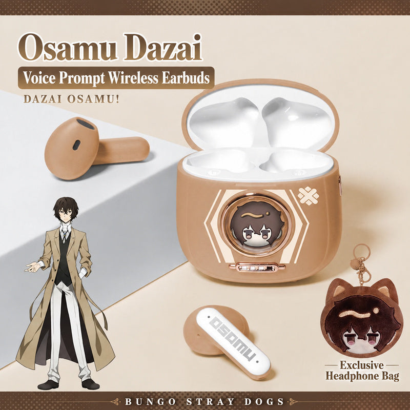 Osamu Dazai Wireless Earbuds — Bungo Stray Dogs Bluetooth 5.4 with ANC — product image 2