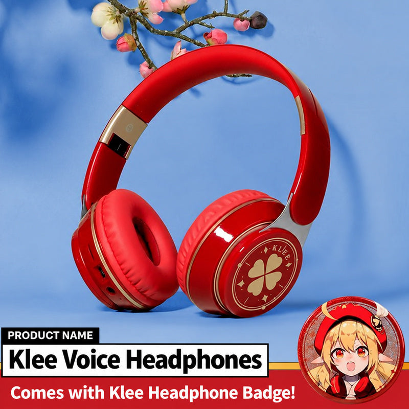 Genshin Voice Headphones — Over-Ear Bluetooth with Character Prompts & Badge — product image 2