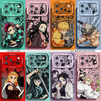 Demon Slayer Silicone Phone Case — Soft Shockproof Case with Full Lens Cover