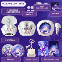 Robin earbuds package contents — design 1