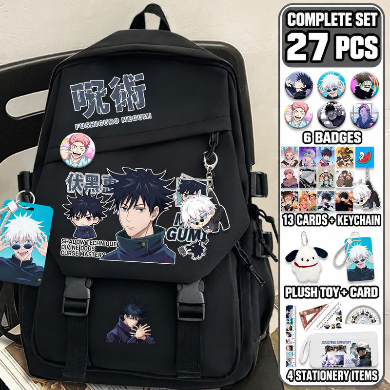 Jujutsu Kaisen Backpack — Large-Capacity School Bag with Accessory Set — product image 3