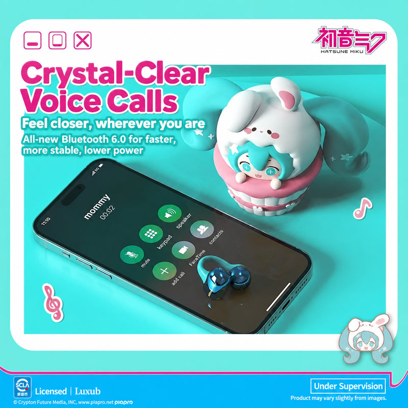 Hatsune Miku Cupcake Clip-On Earbuds — Open-Ear Bluetooth Gift Set — product image 3