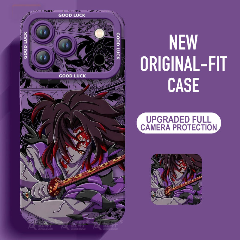 Demon Slayer Silicone Phone Case — Soft Shockproof Case with Full Lens Cover