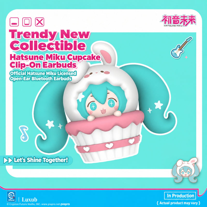 Hatsune Miku Cupcake Clip-On Earbuds — Open-Ear Bluetooth Gift Set — product image 4