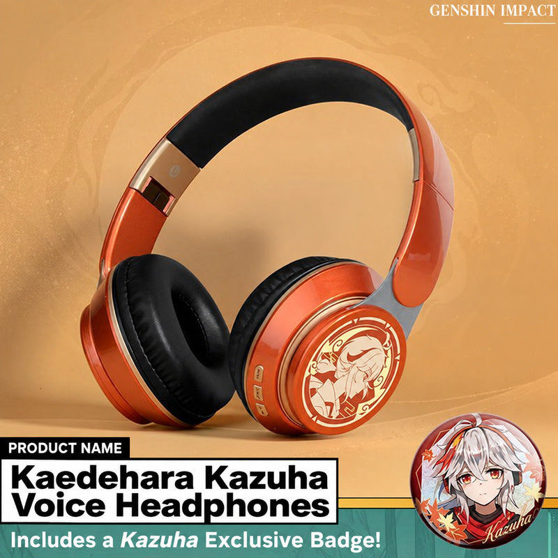 Genshin Voice Headphones — Over-Ear Bluetooth with Character Prompts & Badge — product image 4