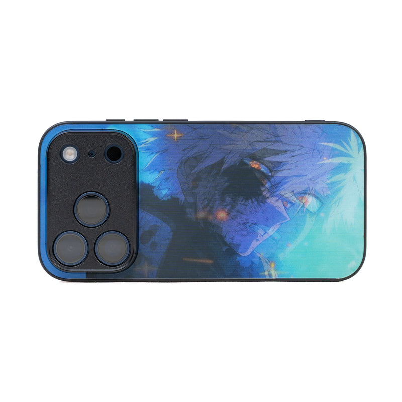 My Hero Academia Bakugo lenticular phone case - Blue - Side Profile, landscape view