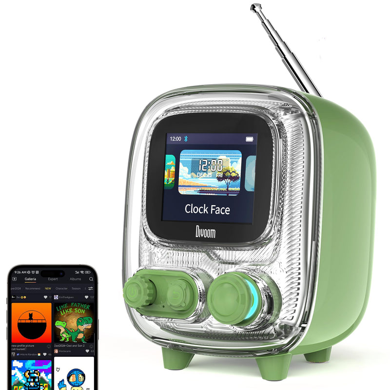 Retro Pixel Bluetooth Speaker with Photo Album Display