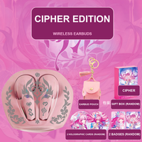 Cipher wireless earbuds with character accessory set