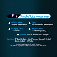 Shinobu Voice Headphones — Over-Ear Bluetooth with Japanese Prompts — product image 5