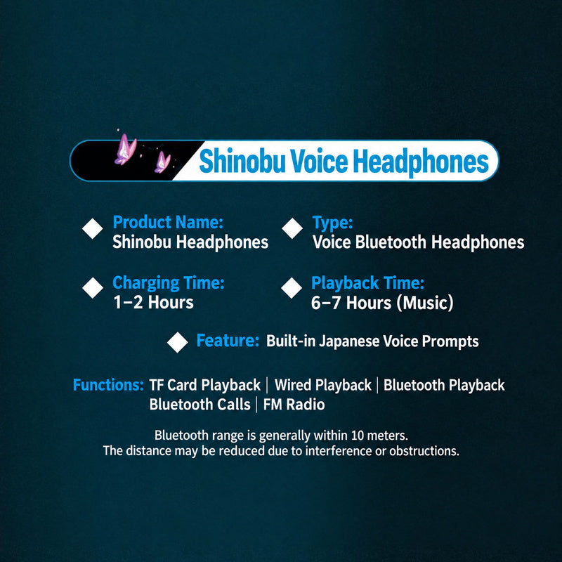 Shinobu Voice Headphones — Over-Ear Bluetooth with Japanese Prompts — product image 5