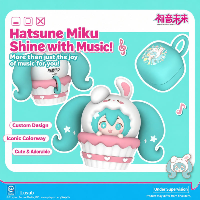 Hatsune Miku Cupcake Clip-On Earbuds — Open-Ear Bluetooth Gift Set — product image 5