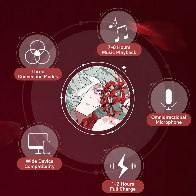 Wuthering Waves Voice Headphones — Over-Ear Bluetooth with Character Badge — product image 5