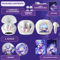 Robin earbuds package contents — design 2