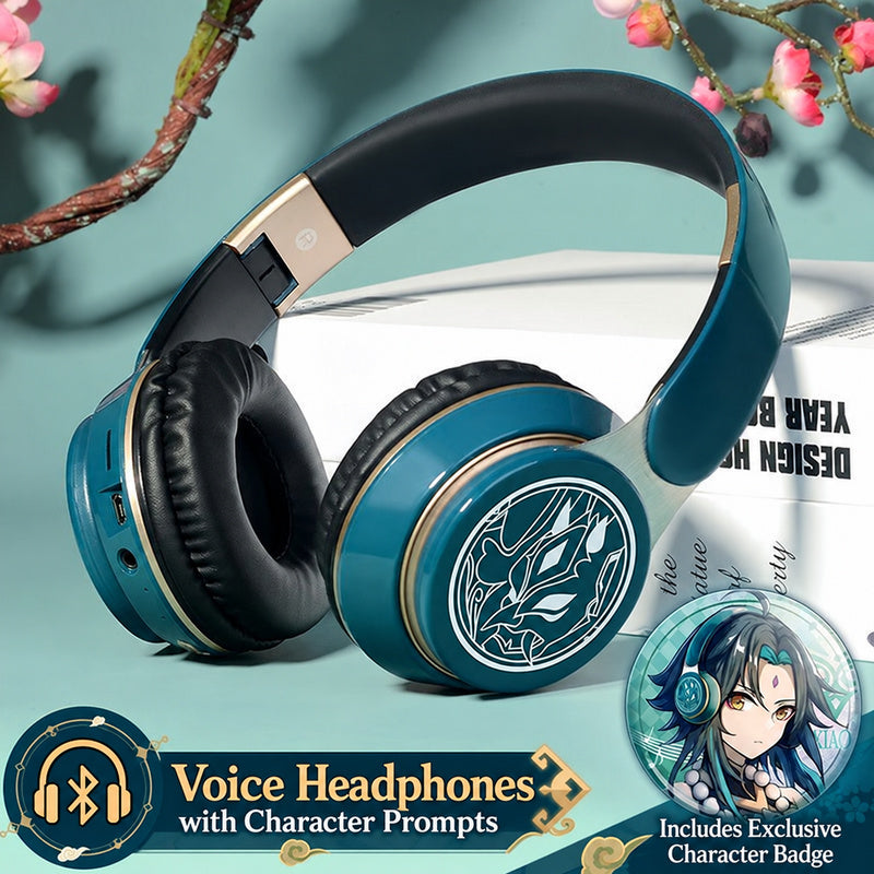 Genshin Voice Headphones — Over-Ear Bluetooth with Character Prompts & Badge — product image 6
