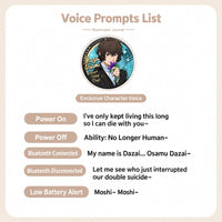 Bungo Stray Dogs Voice Earbuds — Dazai & Chuya Bluetooth with Silicone Case — product image 6