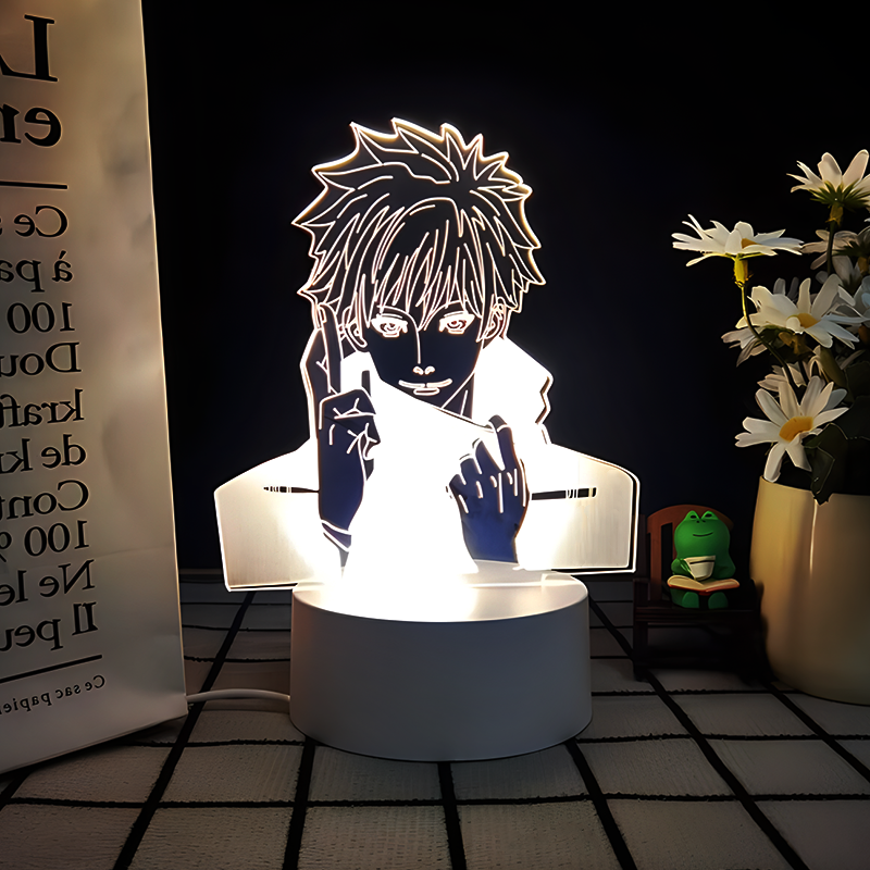 JJK 3D LED Night Light - Multi-Color Dimmable Desk Lamp — Satoru Gojo 5 / 3 Colors + Switch