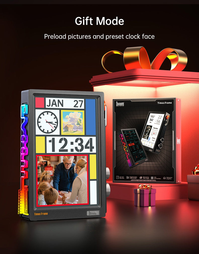 Times Frame - Floating Smart Photo & Video Desk Display (10.1", 64GB, Wi-Fi 6)