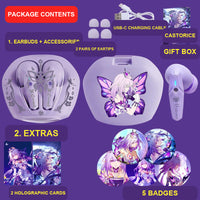 Castorice wireless earbuds package contents — design 1
