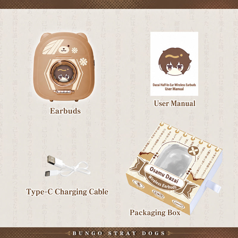 Osamu Dazai Wireless Earbuds — Bungo Stray Dogs Bluetooth 5.4 with ANC — product image 8