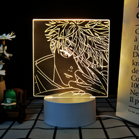JJK 3D LED Night Light - Multi-Color Dimmable Desk Lamp — Megumi Fushiguro 3 / 3 Colors + Switch