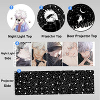JJK Projection Night Light - Rotating Star Projector Lamp — Satoru Gojo S04 / Warm Light