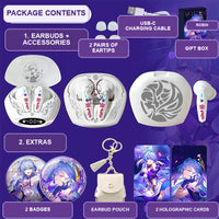 Robin earbuds package contents — design 4