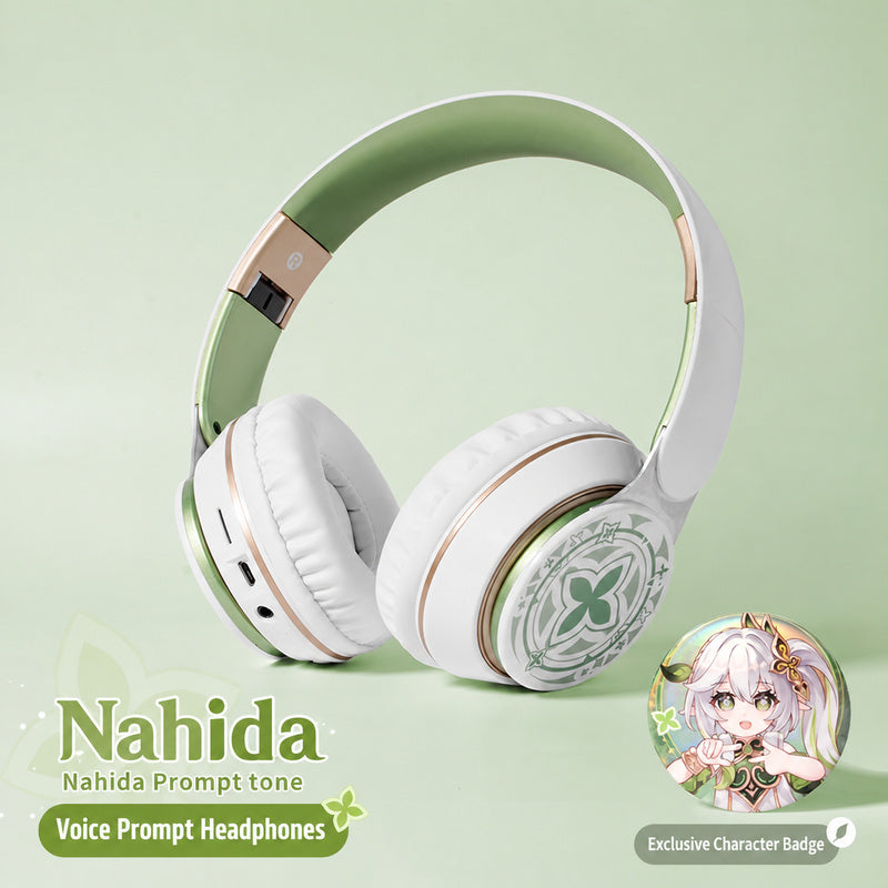 Genshin Voice Headphones — Over-Ear Bluetooth with Character Prompts & Badge — product image 9