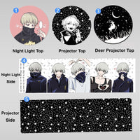 JJK Projection Night Light - Rotating Star Projector Lamp — Toge Inumaki S02 / Warm Light