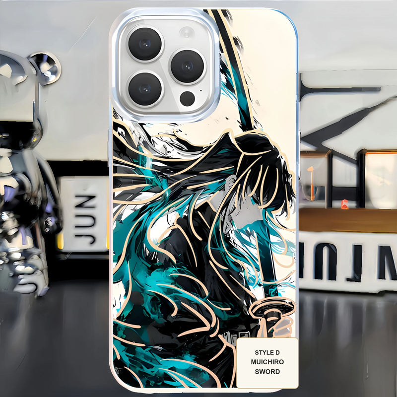 Demon Slayer aurora gold phone case — Muichiro Tokito — Sword
