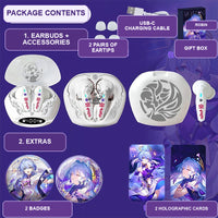 Robin earbuds package contents — design 4