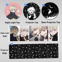 JJK Projection Night Light - Rotating Star Projector Lamp — Toge Inumaki S04 / Warm Light