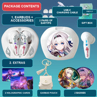 Firefly earbuds package contents — design 5