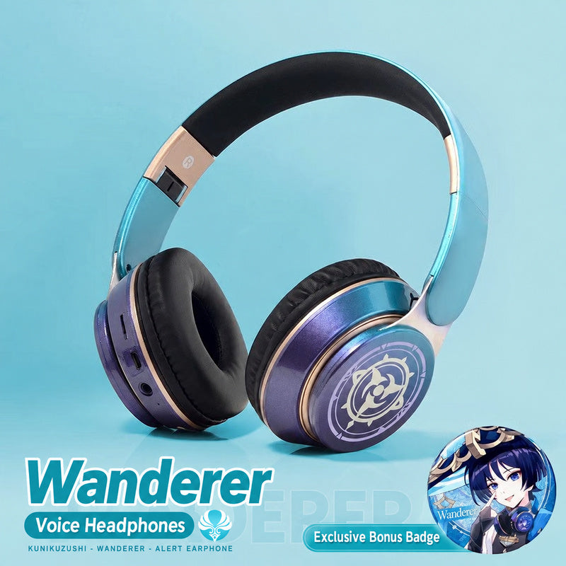Genshin Voice Headphones — Over-Ear Bluetooth with Character Prompts & Badge — product image 11