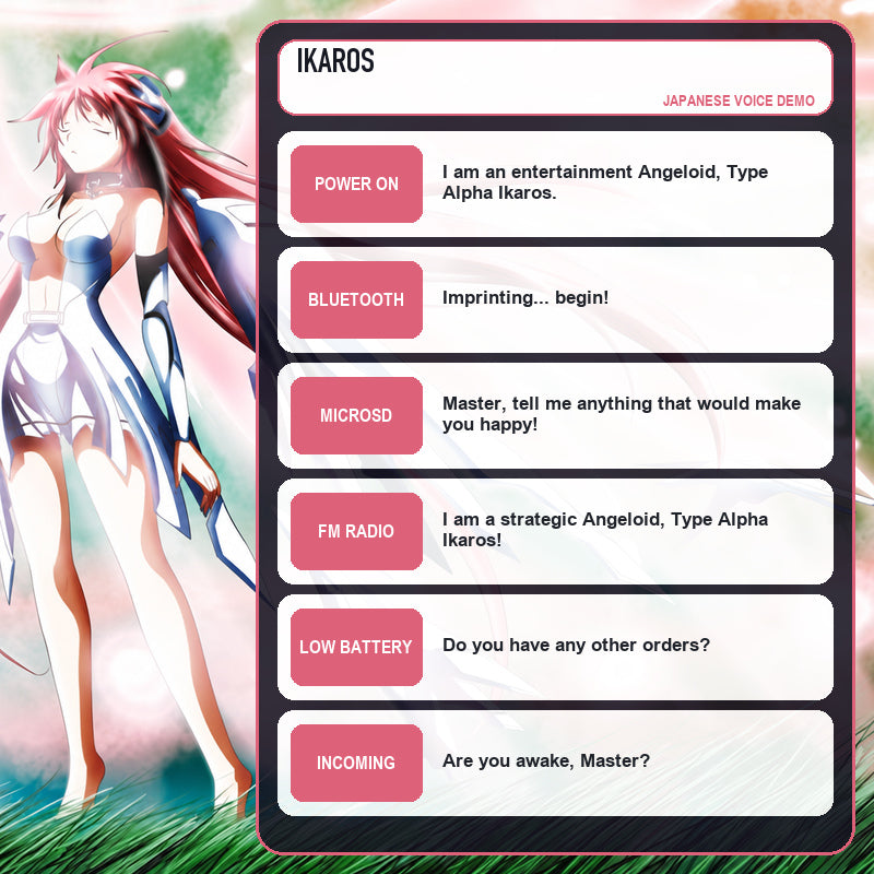 Anime Voice Bluetooth Headphones — Wireless Over-Ear with Japanese Voice Prompts, 22 Designs