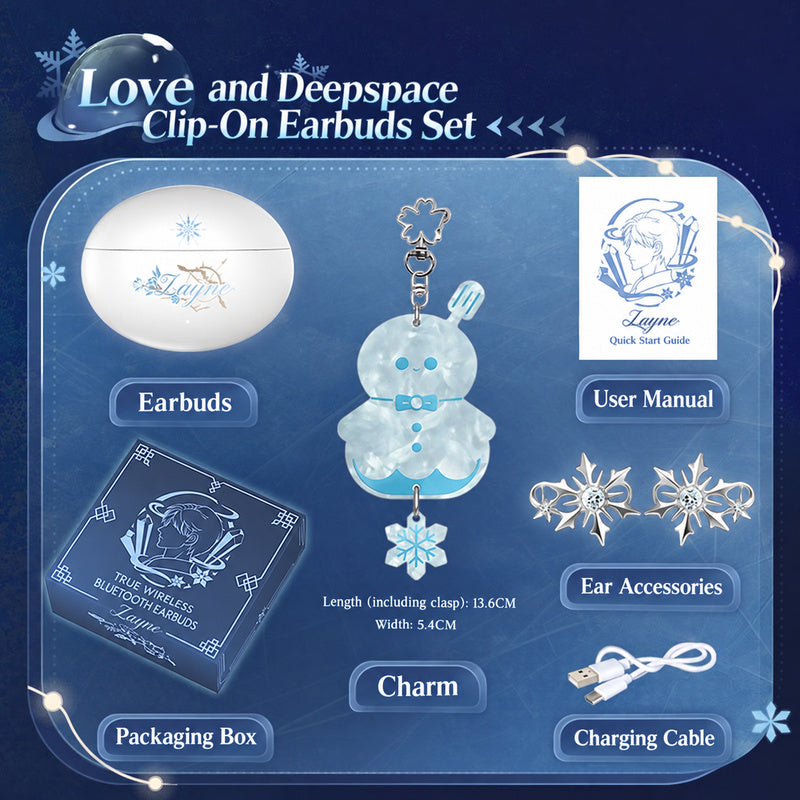 Love and Deepspace Clip-On Earbuds — Open-Ear Bluetooth with Character Voice Prompts — product image 13